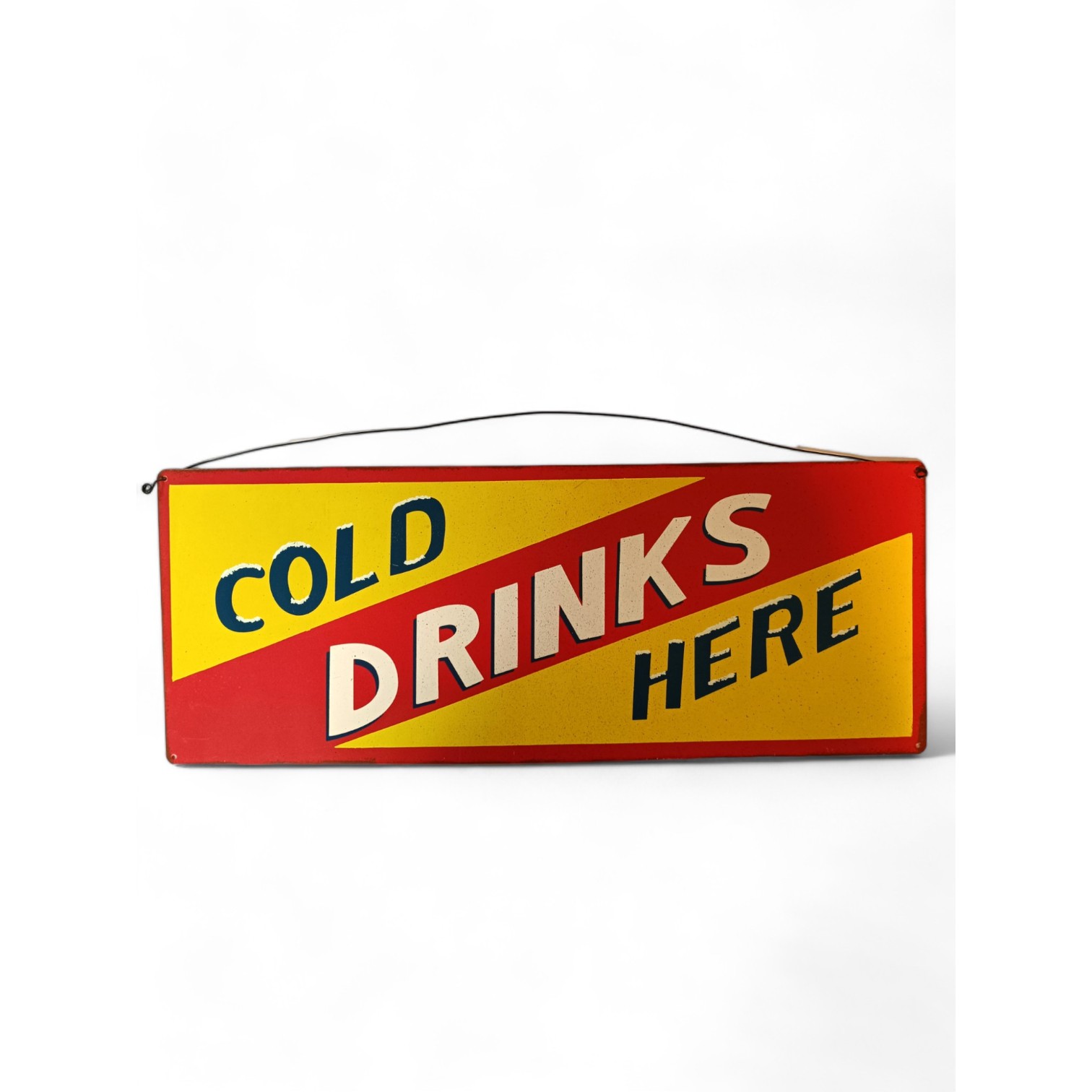 Vintage Coca-Cola metalna reklama "Cold Drinks Here"