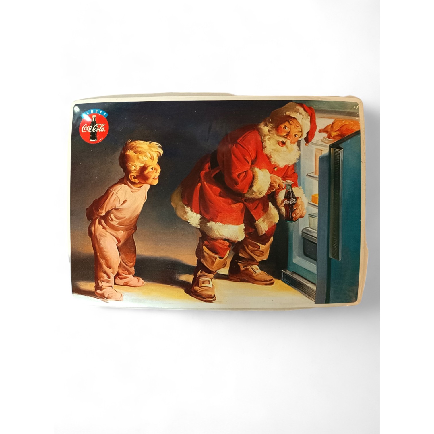 Vintage Coca-Cola metalna reklama "Santa Claus"