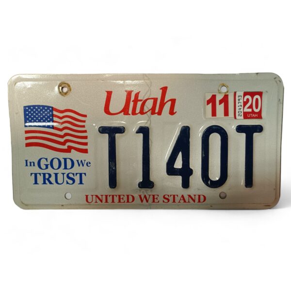 Američka registarska pločica Utah "United we stand"