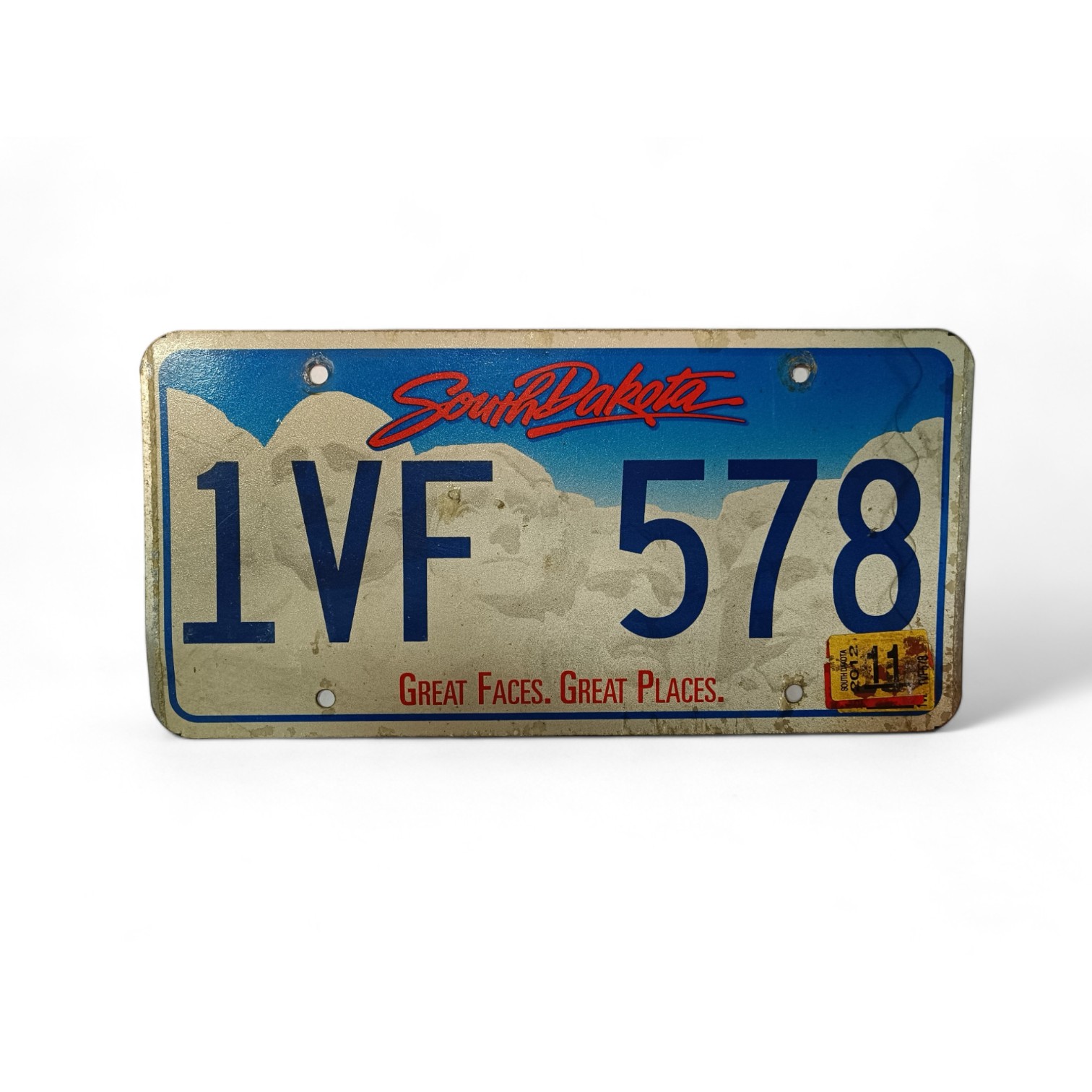 Američka registarska pločica South Dakota "Great Faces, Great Places"