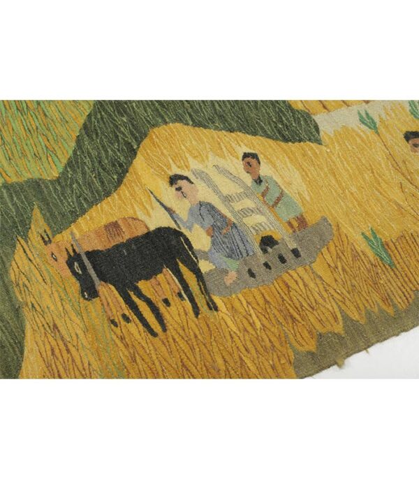 Original Egypt Handwoven Kilim Modern Design No. ER3 - (207×108 cm) - Slika 7