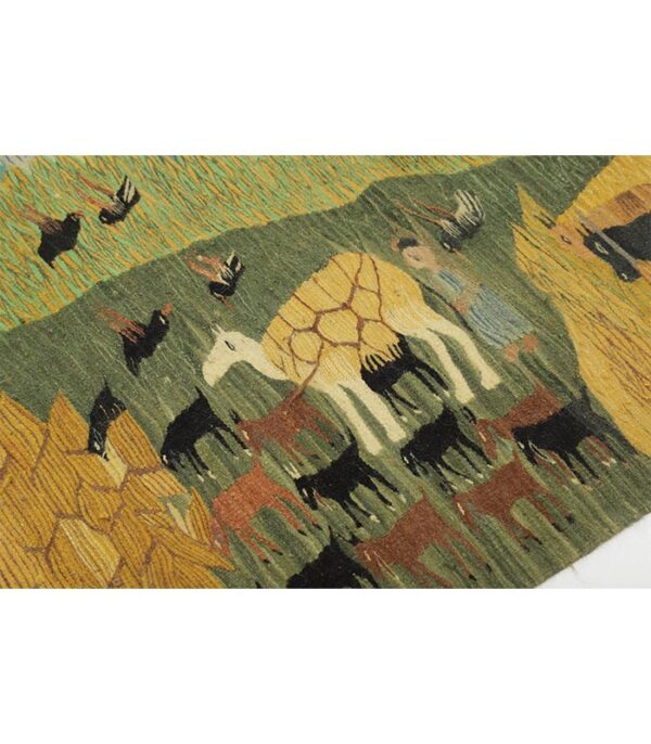 Original Egypt Handwoven Kilim Modern Design No. ER3 - (207×108 cm) - Slika 8