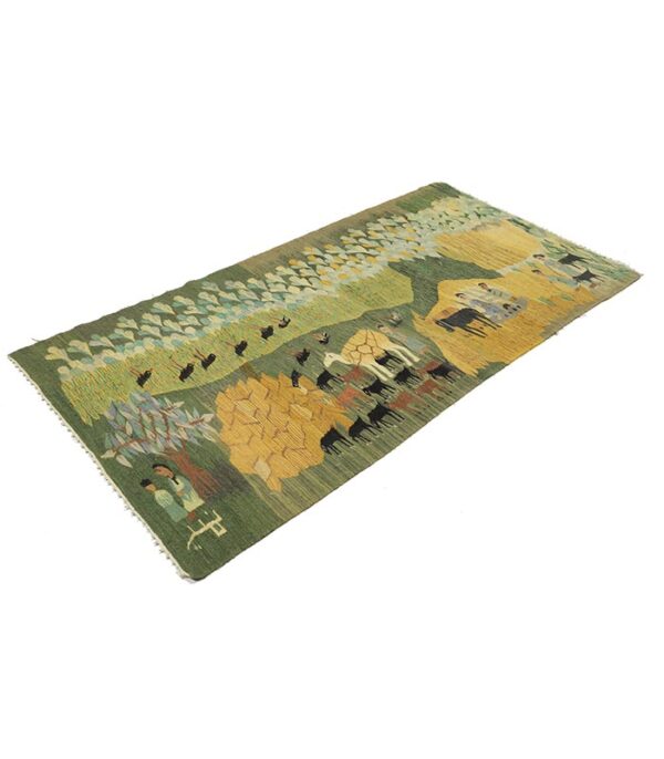 Original Egypt Handwoven Kilim Modern Design No. ER3 - (207×108 cm) - Slika 5
