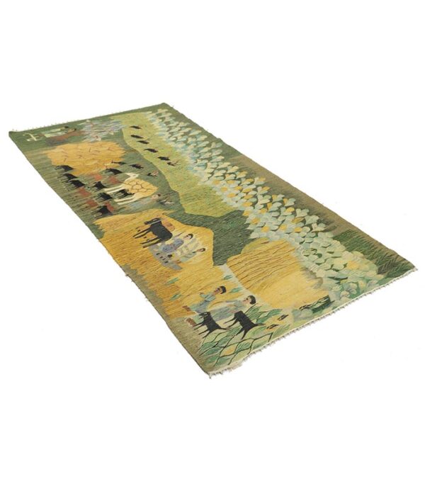 Original Egypt Handwoven Kilim Modern Design No. ER3 - (207×108 cm) - Slika 3