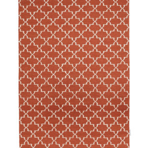 Modern Plain Kilim 556621-red