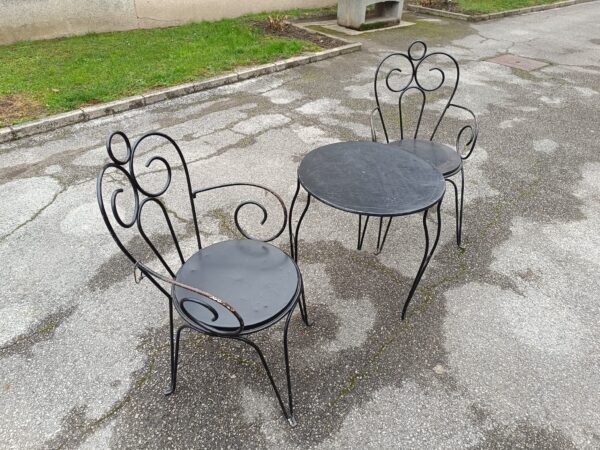 Vintage vrtni set – stol i dvije stolice - Slika 3
