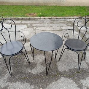 Vintage vrtni set – stol i dvije stolice