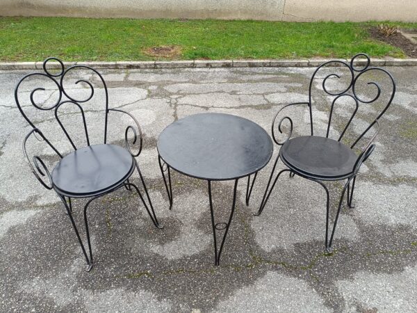 Vintage vrtni set – stol i dvije stolice