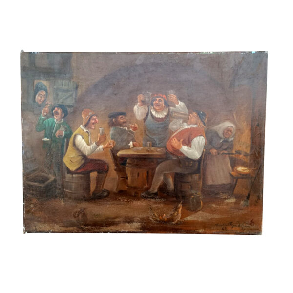 Seoska scena - Ulje na platnu, 80×60 cm