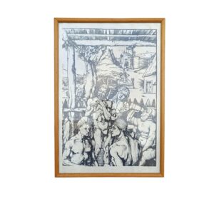 Umjetnički rad nepoznatog autora, grafika ili crtež, 29,5×42,5 cm