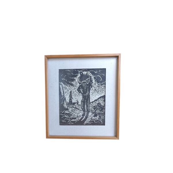 Grafika s motivom rada, 32,5×37,5 cm