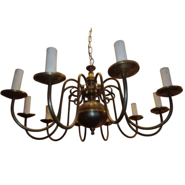 Vintage metalni luster s deset grana