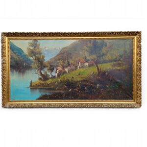Veliko antikno ulje na platnu 132×73 cm