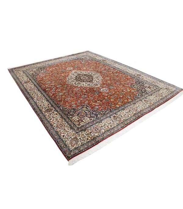 Indijski Originalni Kašmirski Tepih od Svile br. 622 - 300 x 247 cm - Slika 4