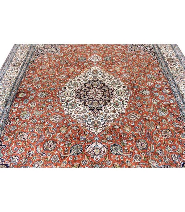 Indijski Originalni Kašmirski Tepih od Svile br. 622 - 300 x 247 cm - Slika 5