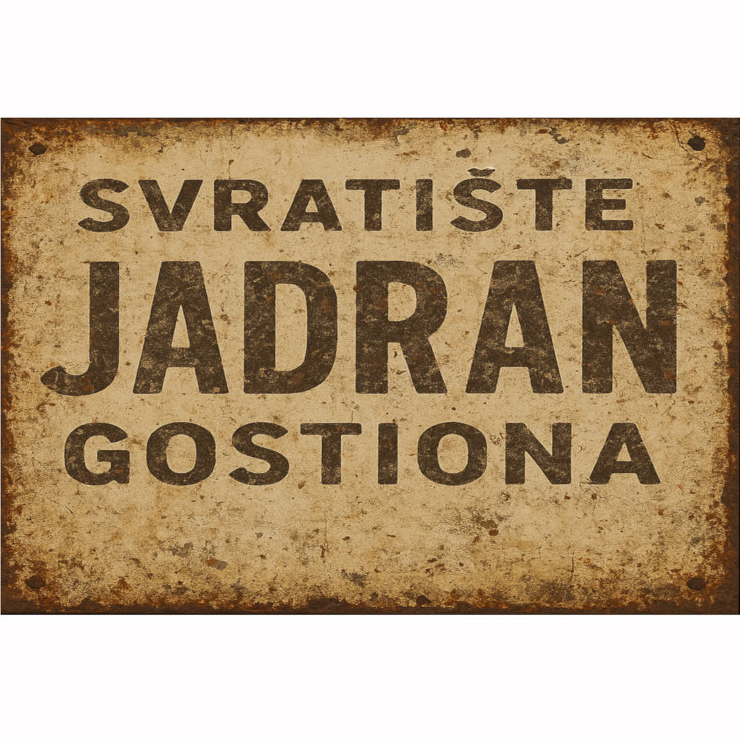 Vintage reklama "Svratište Jadran – Gostiona"