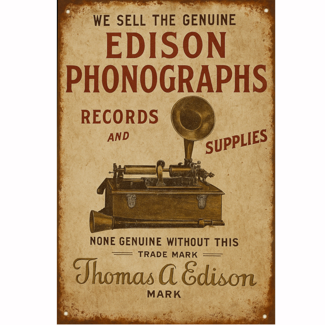 Vintage reklama "Edison Phonographs"