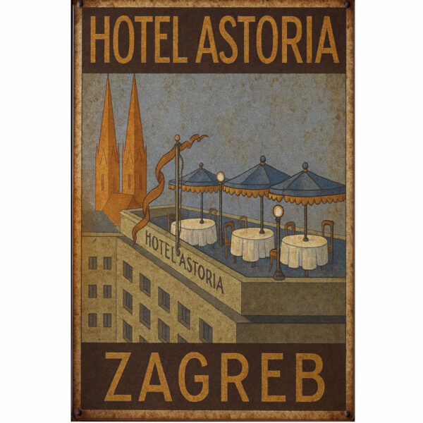 Vintage reklama "Hotel Astoria Zagreb"