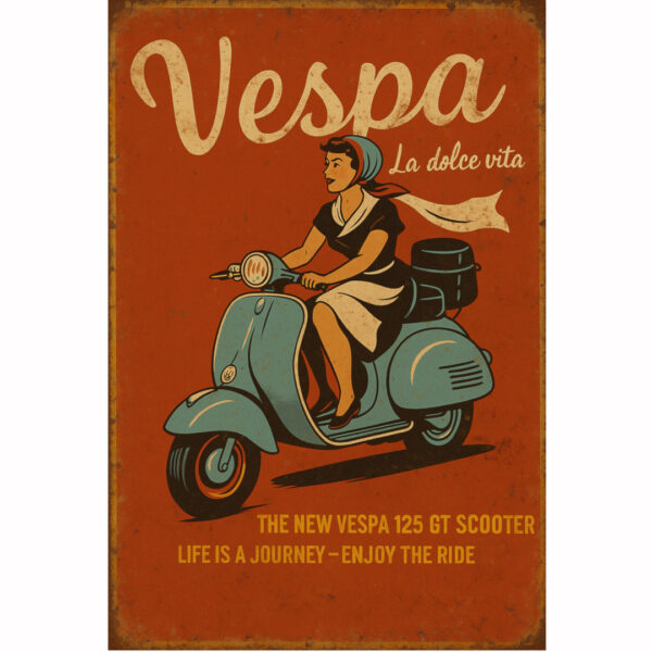 Vintage plakat Vespa – La dolce vita