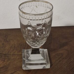Barokna staklena čaša, 18. stoljeće – visina 14 cm