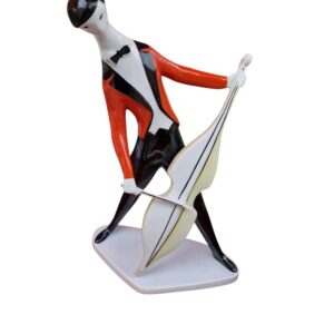 Zsolnay Art Deco figura glazbenika, 1930.