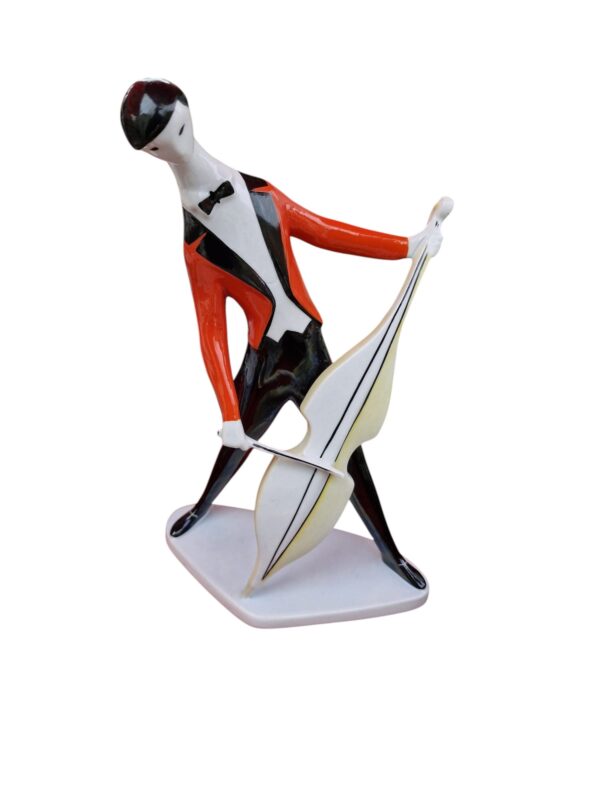 Zsolnay Art Deco figura glazbenika, 1930.