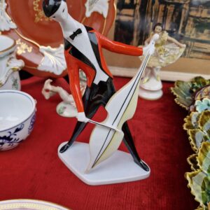 Zsolnay Art Deco figura glazbenika, 1930.