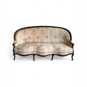Barokna sofa s tkaninom i izrezbarenim okvirom