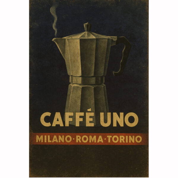 Vintage reklama "Caffé Uno – Milano Roma Torino"