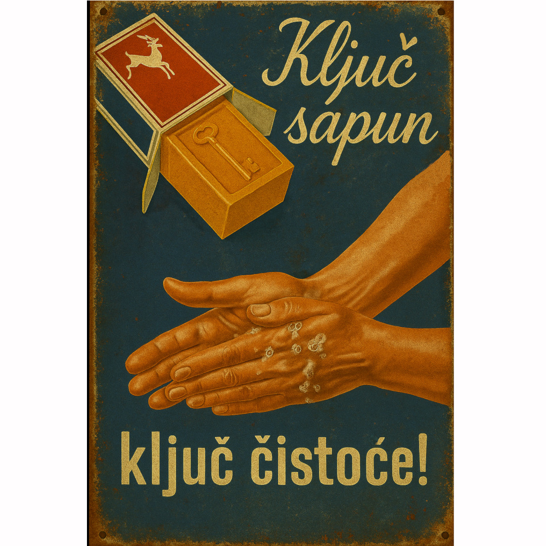 Ključ sapun – ključ čistoće, vintage reklama