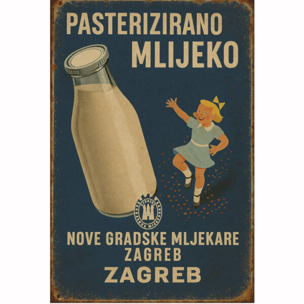 Pasterizirano mlijeko – vintage reklama