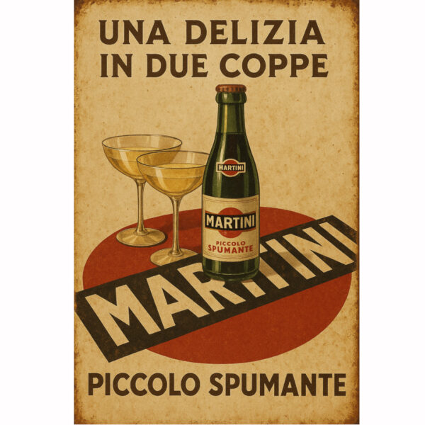 Martini Piccolo Spumante – vintage reklamna ploča