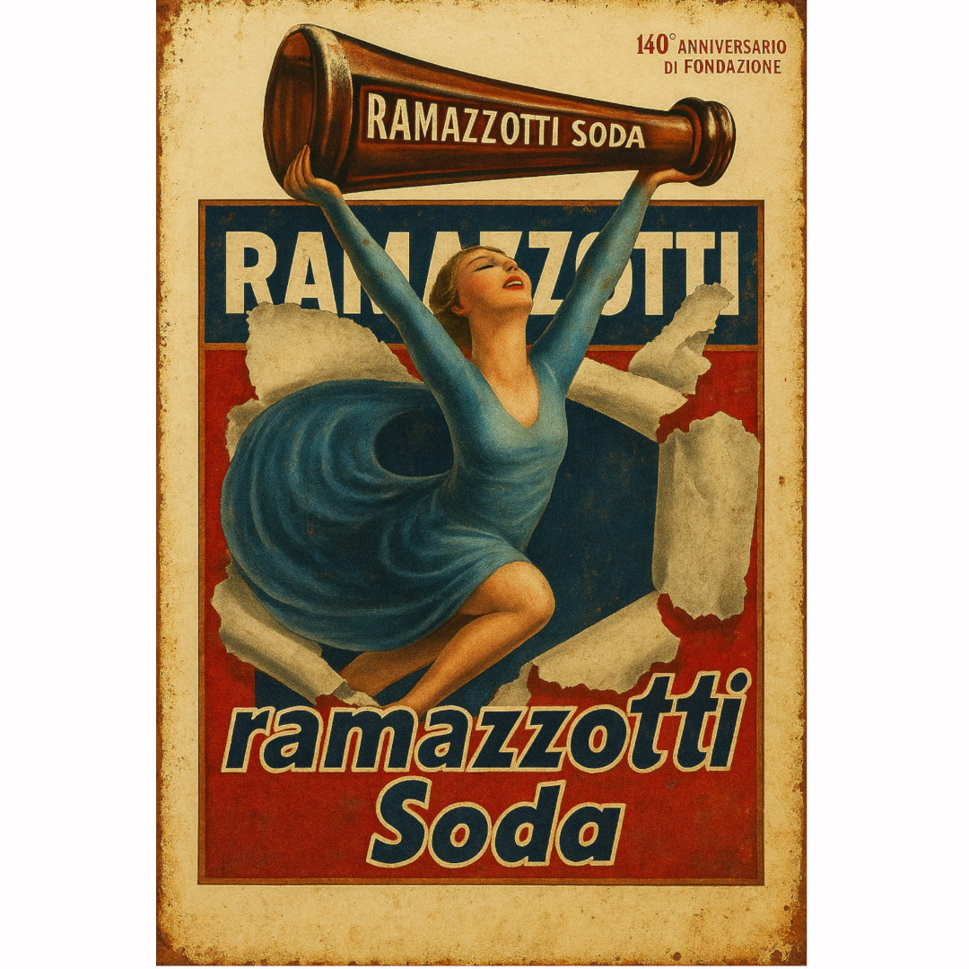 Ramazzotti Soda – vintage reklamna ploča
