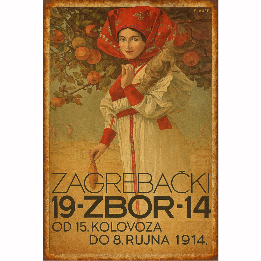 Zagrebački zbor 1914. – vintage plakat