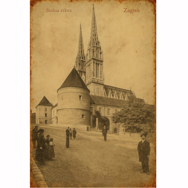Zagreb – Stolna crkva (Katedrala) – vintage plakat