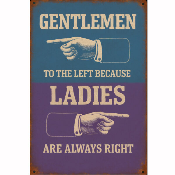 Vintage natpis za toalet – “Gentlemen / Ladies”