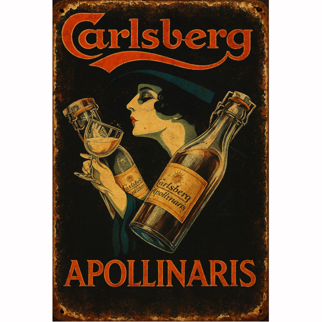 Vintage metalna ploča Carlsberg Apollinaris