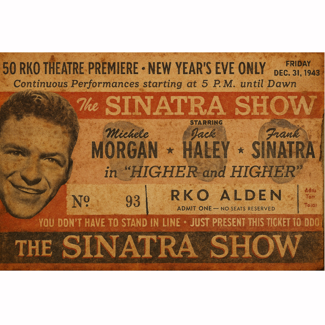 Vintage metalna ploča Sinatra Show