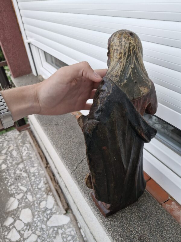 Barokna skulptura Bogorodice, drvo, 17./18. st. - Slika 4