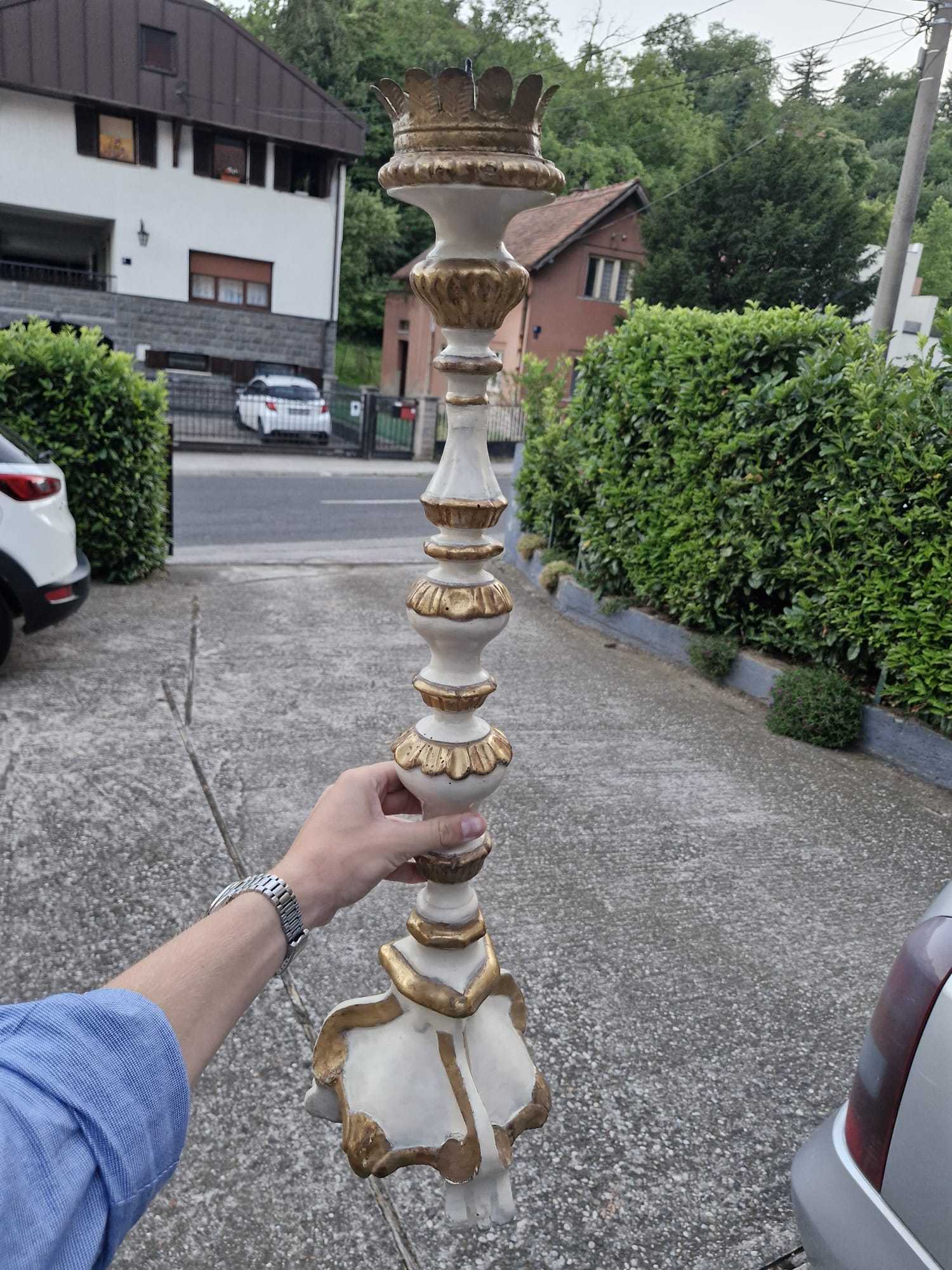 Barokni crkveni svijećnjak, sredina 18. stoljeća - Slika 3