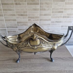 Secesijska žardinjera s originalnim staklenim uloškom, 1922.