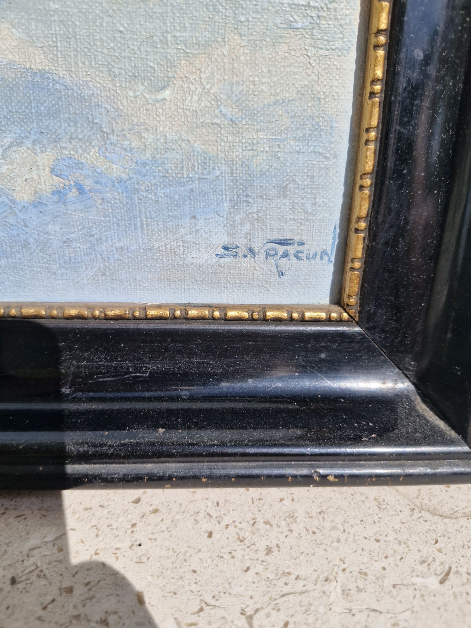 Stjepan Vračun, zimski pejzaž – ulje na platnu kaširano na karton - Slika 2