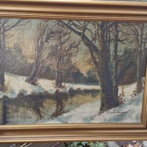 Zimski pejzaž – ulje na platnu
