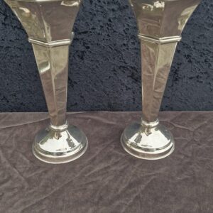 Par art deco posrebrenih vaza