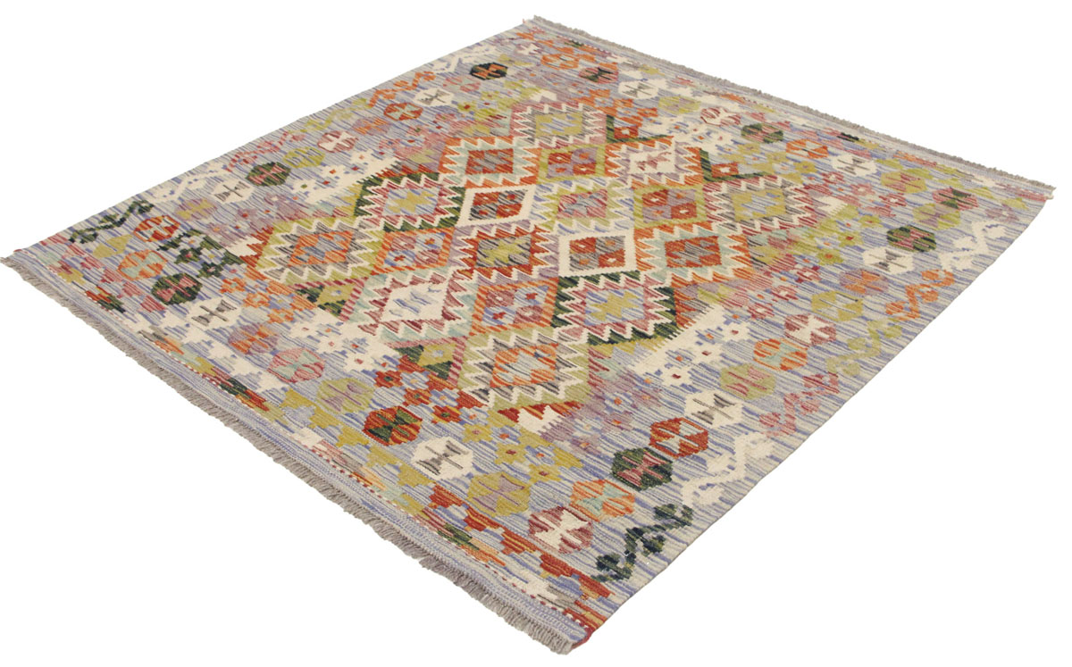 Afganistanski kelim Old Style Royal No. 105374 - (150 × 152 cm) - Slika 3