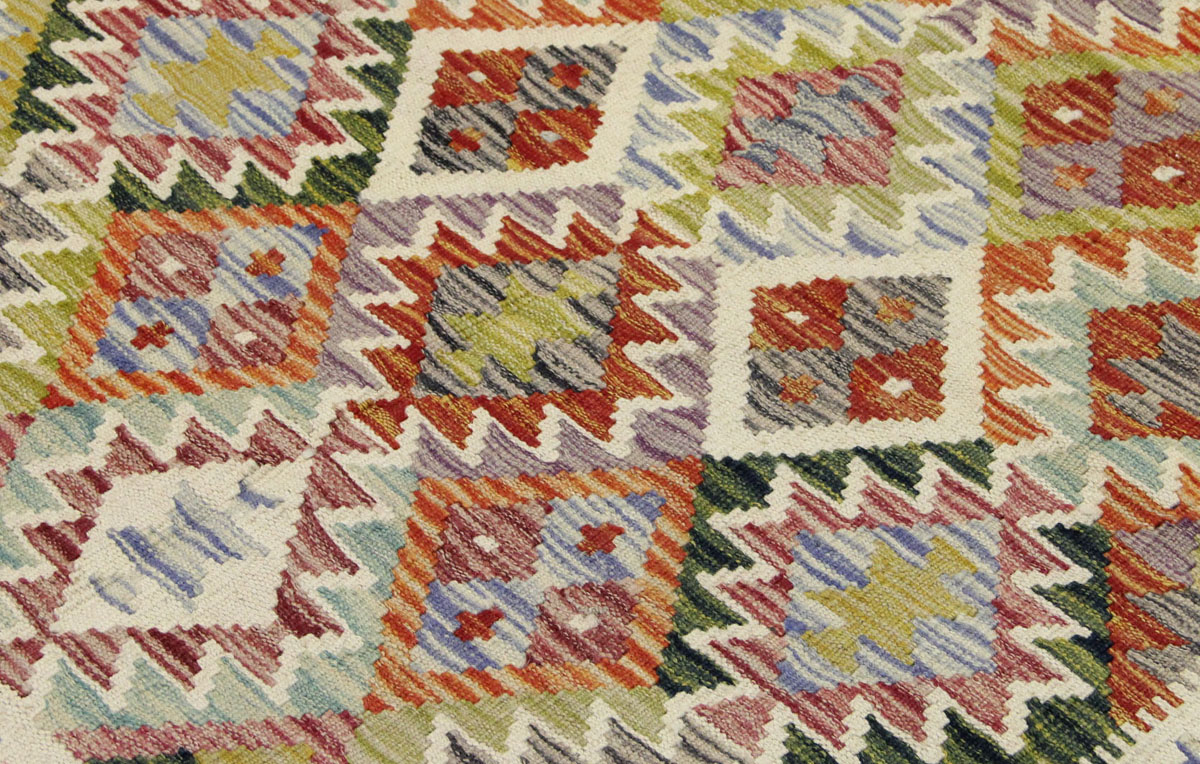 Afganistanski kelim Old Style Royal No. 105374 - (150 × 152 cm) - Slika 5