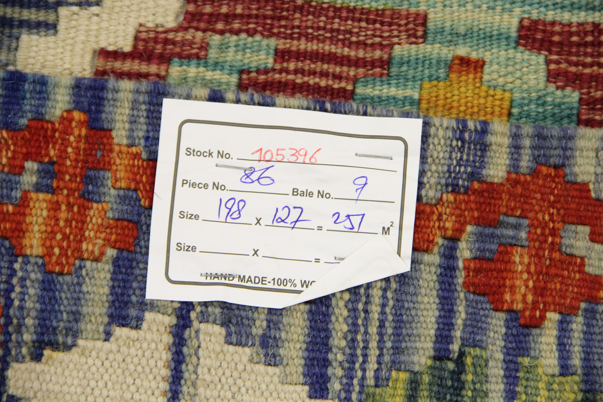 Afganistanski kelim Old Style Royal No. 105396 - (198 × 127 cm) - Slika 7