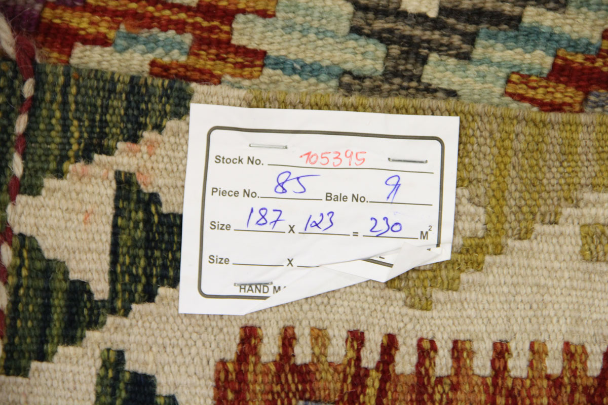 Afganistanski kelim Old Style Royal No. 105395 - (187 × 123 cm) - Slika 7