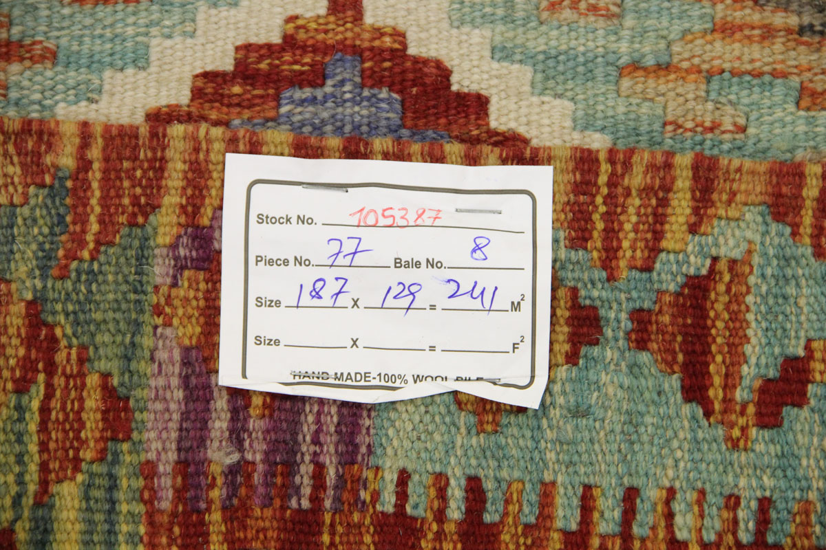 Afganistanski kelim Old Style Royal No. 105387 - (187 × 129 cm) - Slika 7