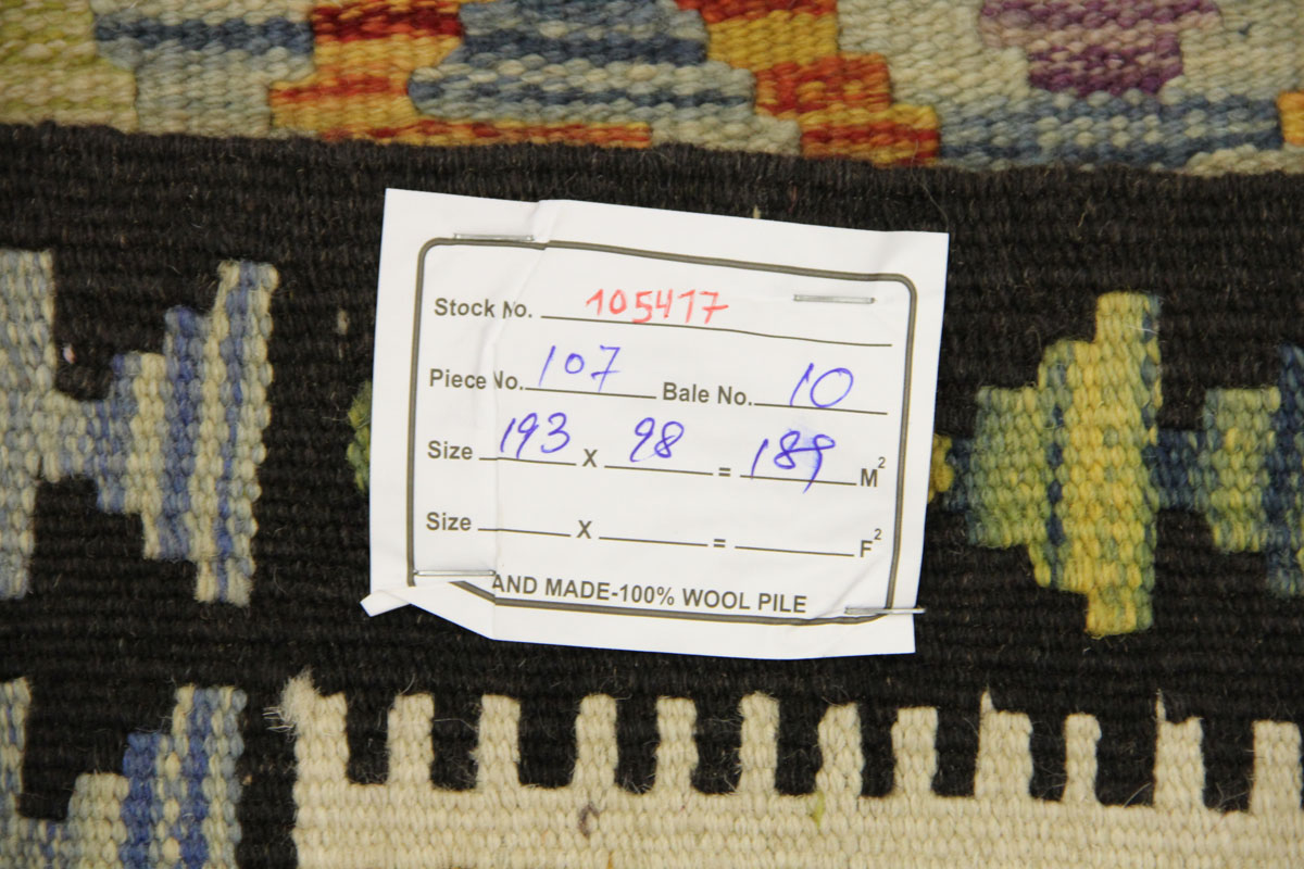 Afganistanski kelim Old Style Royal No. 105417 - (193 ×98 cm) - Slika 7